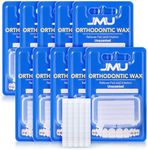 JMU Orthodontic Wax for Braces 10 Pack, Precut 500 Braces Wax Dots, Dental Wax Unscented