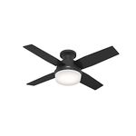 Hunter Fan Company 52390 Dempsey Ceiling Fan, 44 Inches, Matte Black