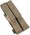 EXCELLENT ELITE SPANKER Open Top Single/Double/Triple Kriss Mag Pouch Tactical Molle MP7 Magazine Pouch (Double Coyote Brown)