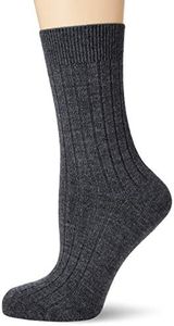 Punto Blanco Calcetin Corto Lana mercerizada Canale, Gris, Talla Única para Mujer