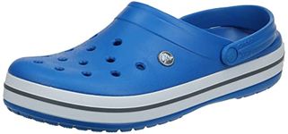 Crocs Unisex-Adult Crocband Bright Cobalt/Charcoal Clogs Sandal - 9 UK Men/ 10 UK Women (M10W12) (11016-4Jn)