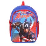 Ronaldo School Bags Cartoon Character Avengers Printed Backpack best for Boys and Girls 3-6 Years (Avengers Royal Blue)