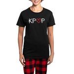 CafePress KPOP Love Scribble Women's Dark Pajamas Womens Novelty Cotton Pyjama Set, Comfortable PJ Sleepwear