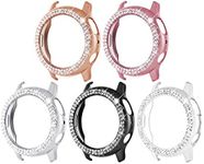 Surace Galaxy Watch Active 2 Case 40mm, Bling Frame Protective Case Compatible for Samsung Galaxy Watch Active 2 (5 Packs, Rose Gold/Pink Gold/Black/Silver/Clear)-40mm