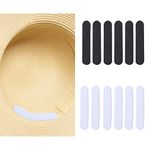 12 PCS Hat Size Reducers, Hat Inserts to Make Smaller, Felt Cap Size Reducer Tape Black and White Hat Sizing Tape Hat Size Reducer for Hats Caps Sweatband