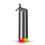 Hidrate Spark PRO Smart Water Bottle - Tracks Water Intake & Glows to Remind You to Stay Hydrated, Straw, 21oz, Stainless Steel