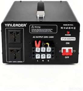 Yinleader 6000W PRO Step Up Transformer, Hardwire Connection Only AC 110-120V to 220-240V High Capacity Voltage Converter, Circuit Breaker Safe Protection for EV Charging(excludes Cable)