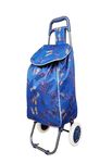 Borderline 40L Lightweight Shopping Trolley, Hard Wearing & Foldaway Trendy Folding/Collapsible Push/Pull Carts for Easy Storage with 2 Wheels (Butterfly)