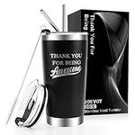 Thank You Gifts for Men,Women Thank You for Being Awesome Mug Tumbler, Appreciation Gift Teacher, Inspirational Birthday Gifts for Friends, Men, Dad, Husband, Coworker-Stainless Steel Tumbler 20 Oz