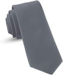 LUTHER PIKE SEATTLE Ties For Boys - Self Tie Woven Boys Ties: Neckties For Kids Formal Wedding Graduation School Uniforms (Grey)