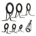 HONBAY 7pcs Set Mixed Sizes Fishing Rod Eyes Guides Line Rings Repair Kit
