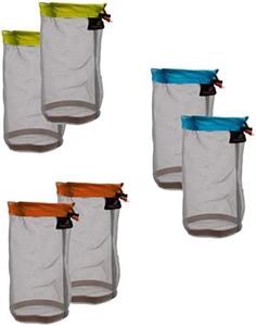 6Pcs Outdoor Camping Stuff Sack Storage Bag with Drawstring Closures, Multifunctional Organizer Pouch,