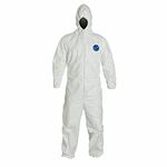 Dupont Tyvek Disposable Coveralls with Hood - TYVEK Coverall with Hood - Medium, White