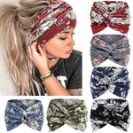 Kavya Headbands for Women's Hair UK, Wide Soft Ladies Headband Boho, Fashion Bandanas Knot Adult Scarfs Hairbands Elastic Fashion Yoga Hair Bands Hair Accessories (Vintage)