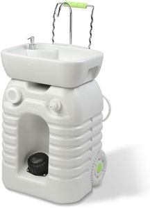 VINGLI 45L Upgraded Portable Sink| Rolling Hand Wash Basin Stand with Towel Holder & Soap Dispenser & Wheels, Perfect for Garden/Camping/Outdoor Events/Gatherings/Worksite/RV/Indoor