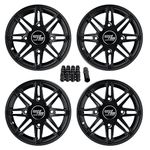 RT103 14in ATV Wheels 4x156 Rims | 14x7 | 4+3 Offset | Includes 3/8x24 Spline Lug nuts | Compatible with Polaris Sportsman RZR Ranger UTV | 4/156 | Set of 4