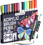 Acrylic Paint Pens Brush Tip, 8 Met