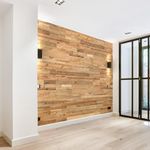 Wall Cladding Made of Reclaimed Wood, Natural Vintage Wood Wall Panels, Model "Amber", Wooden Wall Design (1 m2)
