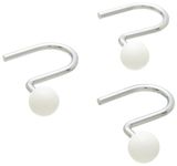 Carnation Home Fashions, Inc Ball Type Metal Shower Curtain Hook, White