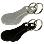 4pcs Trolley Key Ring Card Food Stainless Steel Keychain Generic Handbags Trolley Tokens Keychain 5 Cards Trolly Token Keyring Trolley Tokens Key Ring Shopping Supply