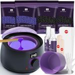 BLITZWAX Waxing Kit for Women Men Digital Wax Warmer Hard Wax Kit with 50 Wax Accessories 17.5oz Wax Beans