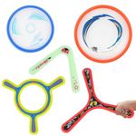 deAO 5 Piece Colourful Boomerangs, Boomerangs for Kids, Outdoor Indoor Boomarang Flying Sports Toy, Boomerang Sports Game Toy for Beginners and Young Throwers