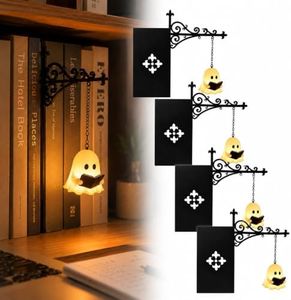 Nooklight for Bookshelf, Library Lantern Mini Bookshelf Lamp (Ghost)