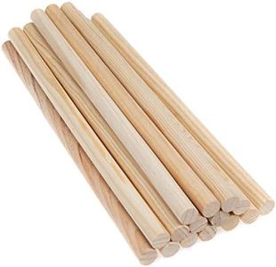 Mendi 15 Palos de Madera 40 cm x 20 mm diámetro