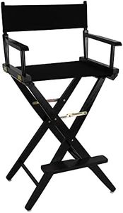 American Trails Extra-Wide Premium 30 Director's Chair Black Frame with Black Canvas Bar Height