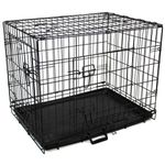 Dog/Puppy Metal Training Cage Crate Carrier (Black) - Available in S M L XL XXL Sizes (36")