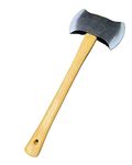 Rubber Johnnies , SHORT DOUBLE HEADED AXE, Full Size, Fancy Dress COSTUME Accessory, Realsitic, Halloween, Movie Prop (SHORT)