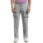 NOBERO Men's Straight Sweatpants (1M-BWJG-R0114_Grey Melange