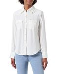 Wrangler Women's Western Shirt, Worn White, M