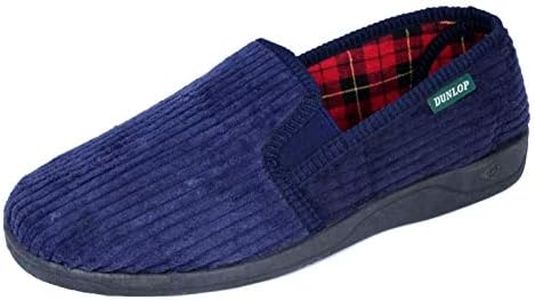 DUNLOP Men's Famous Byron Corduroy Slippers (9 UK, Navy)…