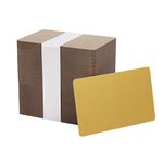 Pack of 100 Premium Yellow Gold CR80 PVC Cards | 30 mil by easyIDea