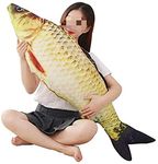 XICHEN 3D Giant Soft Fish Cushion Pillow Carp Plush Pillow Stuffed Toy Throw Pillow for Home Decoration Gift Kids Pillow Stuffed Animal Toy (31inch/ 78cm)