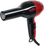 Solano Vero Rosso Ceramic Ionic Hair Dryer | Fast Drying 1600 Watt Lightweight Blow Dryer | Quiet + Ergonomic Design +Tourmaline for Added Shine and Smoothness | Italian-Made