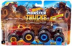 Hot Wheels Plastic Monster Trucks Demolition Doubles, Multicolour, Pack Of 1