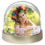 Personalised Photo Snow Globe Dome Glitter Shaker Ornament | Metallic Finish