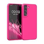 kwmobile Case Compatible with Samsung Galaxy S22 Phone Case - Soft TPU Silicone - Wireless Charging Cover for Samsung S22 - Neon Pink