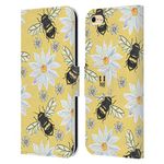 Head Case Designs Bees Watercolour Insects Leather Book Wallet Case Cover and Matching Wallpaper Compatible With Apple iPhone 6 / iPhone 6s