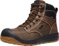 KEEN Utility Men's Fort Wayne 6” Waterproof Composite Toe Wedge Work Boots, Dark Earth/Gum, 10