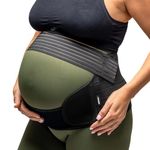 BABYGO® 4 in 1 Pregnancy Support Belt Maternity & Postpartum Band - Relieve Back, Pelvic, Hip Pain, SPD & PGP >> inc 40 Page Pregnancy Book for Birth Preparation, Labour & Recovery XL Black