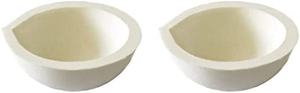 LLF Ceramic Crucible Bowl Dish Cup Furnace Melting Casting Refining Gold Silver (2pcs 250g)