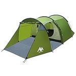 Backpacking Tents for 1/2/3 Person, AYAMAYA Lightweight Waterproof Camping Tunnel Tent with One Removable Bedroom & Vestibule Footprint, Ideal for 1-3 People Motorcycle Bikepacking Survival Expedition