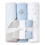 Viviland Baby Towels and Baby Wash Cloths Set Hooded Baby Towels Baby Wipes Absorbent Bath Face Towels Burp Cloths or Face Towels for Girl Boy 6-Pack Size 28 x 28 Inch, Lion