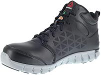 Reebok Mens Sublite Cushion Work Safety Toe Athletic Mid Cut Construction Shoe, Black, 10 Wide US