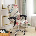 Highdi Office Chair Covers Stretch High Back, Print Office Chair Slipcover Universal Spandex Soft Rotating Computer Chair Covers Office Desk Boss Chairs Protectors - Washable (Ethnic Style)