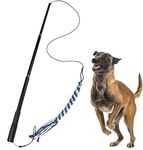 GOOSEEN Flirt Pole for Dogs Interactive Dog Toys for Large Medium Small Dogs Chase and Tug Extendable Flirt Pole with 1pcs Cotton Lure Rope Toy for Dog Outdoor Entertainment, Train and Exercise