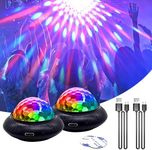Bonlux Disco Ball Light Night Light 2 in 1,2 Pcs Disco Lights for Parties,7 RGB Colours Sound Activated Mini Disco Balls,USB Dimmable Disco Lights for Kids,Party,Birthday,Home,Festival,Christmas